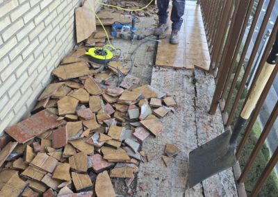 Impermeabilización balcón Mimendi 24 Andoain Antes